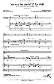 We Are The World 25 For Haiti World Music Sheet Music World