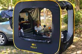 Enjoy The Outdoors And Social Distance With This Ingenious Camping Add On For Your Car Car Tent Suv Camping Suv Tent