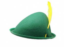 Oktoberfest Party Hat Green With Yellow Feather Oktoberfest Hat Yellow Feathers Oktoberfest