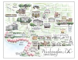 Washington Dc Map Downton Serena Martin Design Washington Dc Map Washington Dc Art Washington Dc