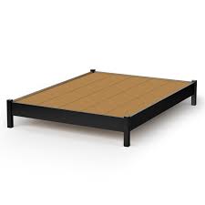 Queen size modern farmhouse bedframe. Queen Size Platform Bed In Black Finish Simple Modern Design Fastfurnishings Com