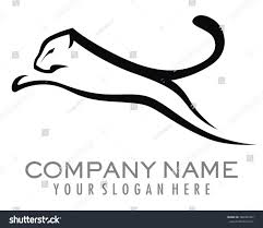 Black And White Cheetah Logo Jaguar Tiger Panther Cheetah Vector Panther Silhouette Vector Jaguar