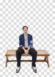 Rm Bts 09 Man Sitting On Bench Transparent Background Png Clipart Man Sitting Transparent Background Bts