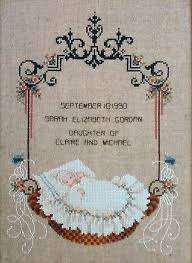 Celebrate the day and preserve the memory by cross stitching one of these baby announcement patterns. Cross Stitch Baby Girl Birth Announcement Novocom Top
