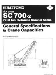 Crawler Cranes Sumitomo Specifications Cranemarket