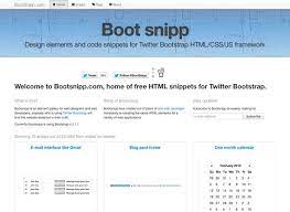 Gallery Of Free Html Snippets For Twitter Bootstrap Bootsnipp Com Web Design Online Tools Coding