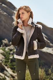 Hooded Bomber Jacket Made From Fine Australian Shearling Sheepskin For A Cushiony Exterior And A Pl Leather Jackets Women Bomber Jacket Women Jackets For Women