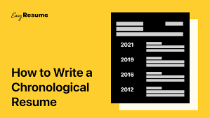 A sample chronological resume template is a document which can be used as a sample of a chronological resume template and serves as well detailed example. How To Write Your Resume In Reverse Chronological Order Easy Resume