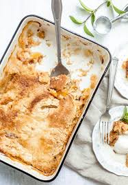 Heat the butter on the stove or in the oven until it's melted. Easy Peach Cobbler 4 Ingredients My Baking Addiction