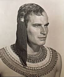 Make up test for Heston as Moses the Prince of Egypt.