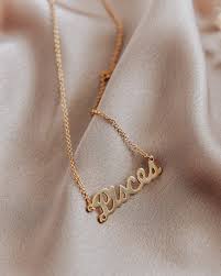 15% off with code zazjunegifts. Pisces Script Necklace Gold Zodiac Nameplate Rock N Rose Rock N Rose