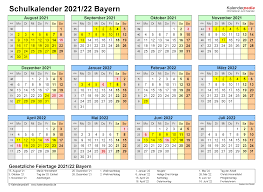 Pandemiebedingt können die ferien im laufe des schuljahres 2020/2021 abweichen. Schulkalender 2021 2022 Bayern Fur Pdf