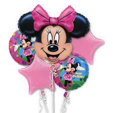 Get creative ideas for the cake, desserts, food, decorations, invitation, party supplies, and more! Minnie Mouse Birthday Mylar Balloon Bouquet Inflated With Helium And Attached To Weight Balloon Shop Nyc