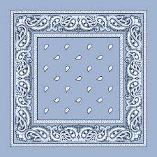 Light Blue Paisley Bandana Single Piece 22x22 Wholesaleforeveryone Com