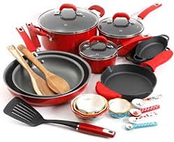 Maybe you would like to learn more about one of these? Cookware Combo Set 24 Piece Vintage Pots Pans Kitchen Cooking Flatware Non Stick Kitchen Dining Bar Cookware