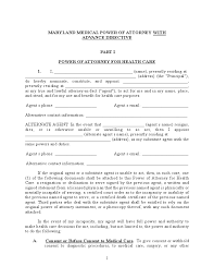 maryland medical power of attorney form md health care poa