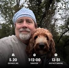 Running 5 miles at sunset with a friend