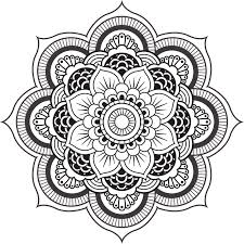 Robot Check Mandala Coloring Pages Mandala Coloring Books Lotus Flower Mandala