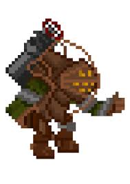 Bioshock counted cross stitch printable pdf pattern little | etsy. Bioshock Big Daddy Cross Stitch Pattern Pixel Art Stitch Character Cross Stitching