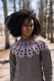 Tufte Robin Pattern Sweater, Dame