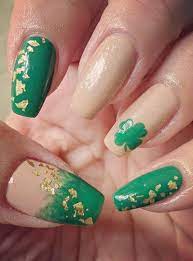 55 Pretty St Patrick S Day Nails Make You Happy Green Nail Art Coffin Nails Designs St Patricks Day Nails