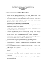 Laporan realisasi anggaran, laporan arus kas,neraca, dan. Doc Soal Evaluasi Prawardani Megga Academia Edu