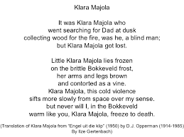 (kies 1 van die 3 voorbeelde per graad). Klara Majola Afrikaans Gedig