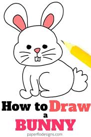 How To Draw A Bunny Easy Video Tutorial Bunny Drawing Drawing For Kids Drawings