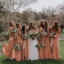Our Girl Jamienkidd Her Squad All Dressed In The New Favorite Dancing Qu Orange Bridesmaid Dresses Orange Chiffon Bridesmaid Dress Fall Bridesmaid Dresses