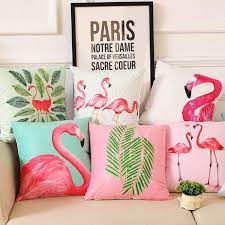 home sofa chair decor flamingo pillowcase throw pillow case waist cushion covers walmart com in 2021 tropical home decor tropical decor flamingo throw pillows
