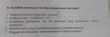 Kemukakan pendapatmu jika ada pemimpin yang membiarkan adanya intoleransi! Agama Kelas 11 Bab 11 Toleransi20 Points Brainly Co Id