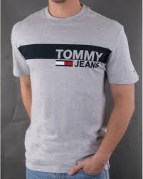 Tommy Hilfiger Box Logo Tee In Grey Tommy Hilfiger Mens T Shirt Tisort Modelleri Erkek Tisort Tisort