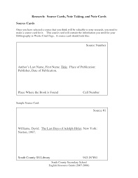 You'll need to make a card for every source you have that you use for y. Research Paper Note Cards Template Bitem