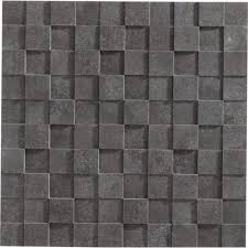 Mosaique Factory 3d Artens Noir 3x3 Cm Texture De Pierre Decoration Mur Mosaique