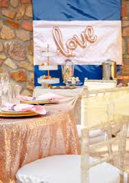 Some color pairings showcase classic wedding day elegance, like royal blue and gold. Navy Blue And Rose Gold Wedding Jordan S Easy Entertaining