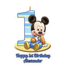 I made the cake down to setting up the decorations. Baby Mickey Mouse 1st Birthday Edible Cake Topper Image Walmart Com Walmart Com