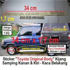 Toyota kijang innova g 2.0 bensin 2008 rp 52.000.000. Sticker Stiker Cutting Tulisan Toyota Original Body Kijang Grand Super Jantan Kotak Cangan Komando Shopee Indonesia