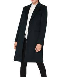 Model is 175cm/5'9'' and is wearing a size uk 8. hobbs. Hobbs Petite Tilda Wool Coat In Camel Natural Lyst