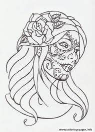 Print Sugar Skull Girl By Avengedginge D479m8o Coloring Pages Sugar Skull Girl Skull Coloring Pages Day Of The Dead Tattoo Designs