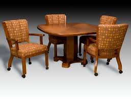 Custom Dining Set With Chairs On Rollers Made By I M David Furniture Available At Www Discount Custom Dining Room Glass Top Dining Table Wooden Kitchen Table