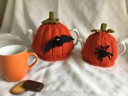 Knitting patterns for tea cosies. Knitting Pattern Pumpkin Halloween Tea Cosy Pattern Knitting
