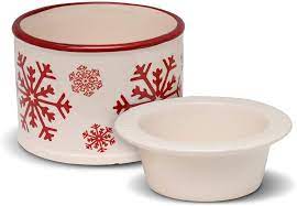 Blue moon pottery produces completely handcrafted work, under the direction of reg behrends. Amazon Com Glazed Ceramic Chiller Shrimp Server Keeping Dips And Sauces Cool Exultimate Red White 2 Pieces Chip Dip Sets