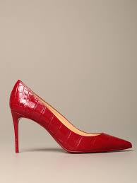 Christian Louboutin Kate Decollete In Crocodile Print Leather Pumps Christian Louboutin Women Red Pumps Christian Louboutin 3200067 Giglio Com