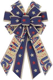 Amazon.com: Arco patriótico grande del 4 de julio para corona, lazo  patriótico para decoración del 4 de julio, lazo patriótico rojo blanco azul  para puerta delantera, interior y exterior, decoración de árbol