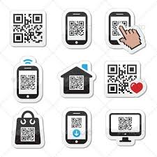 Qr Code On Mobile Or Cell Phone Icons Set Cell Code Icons Mobile Phone Set In 2020 Phone Icon Coding Qr Code