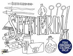 Free Printable Coloring Page Hogwarts Slytherin Harry Potter Stevie Doodles In 2020 Coloring Pages Free Printable Coloring Pages Free Coloring Pages