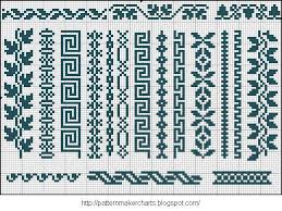 image result for simple fair isle border cross stitch