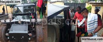 A hero who is grossly misunderstood. Check Out Ipob Leader Nnamdi Kanu S Customized Combatant Car Manufactured By An Igbo Man Photos Gistmania