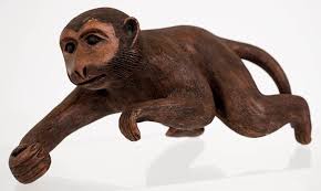 Sold at Auction: Signed Japanese Pottery Monkey Figure