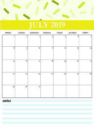 Cute July 2019 Printable Calendar Printable Calendar July Monthly Calendar Printable Calendar Printables
